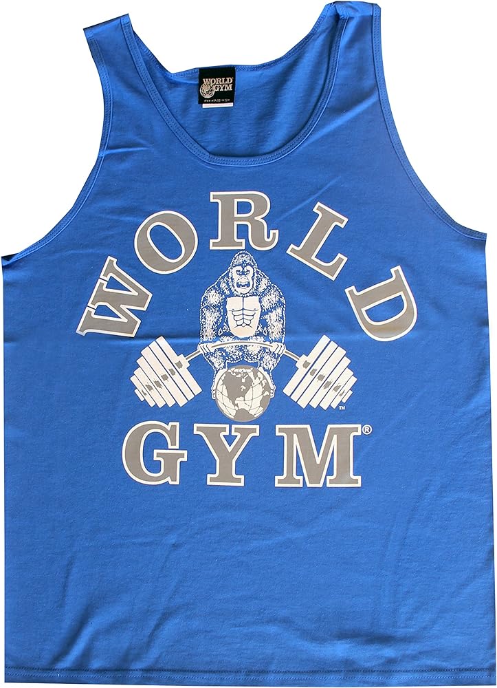 World Gym W321 Tank Top Athletic-Cut Classic Logo