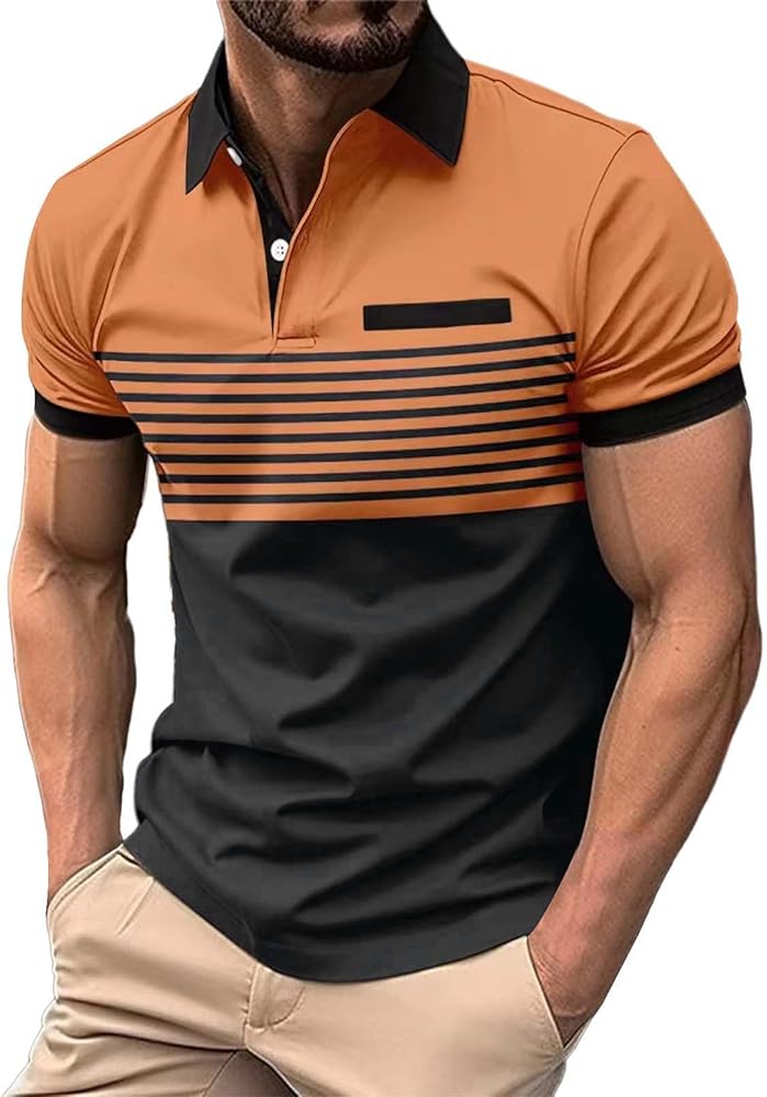 Polo Shirt Men 2024 3D Digital Print Lapel Zipper Short Sleeve Shirt Top Shirt Blouse Men Polos Shirts Men Shirts