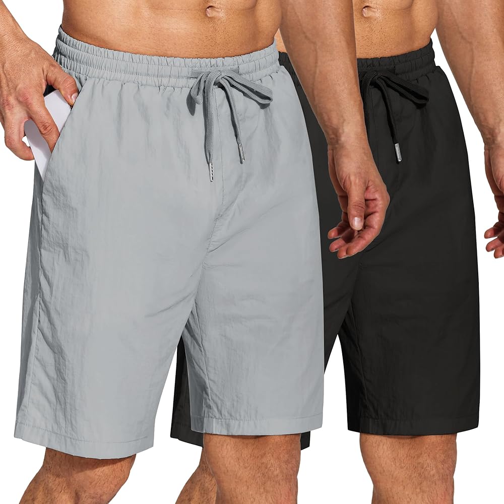 COOFANDY Men's 2 Pack Gym Workout Shorts Athletic Training Running Shorts Fitted Weightlifting Bodybuilding Shorts