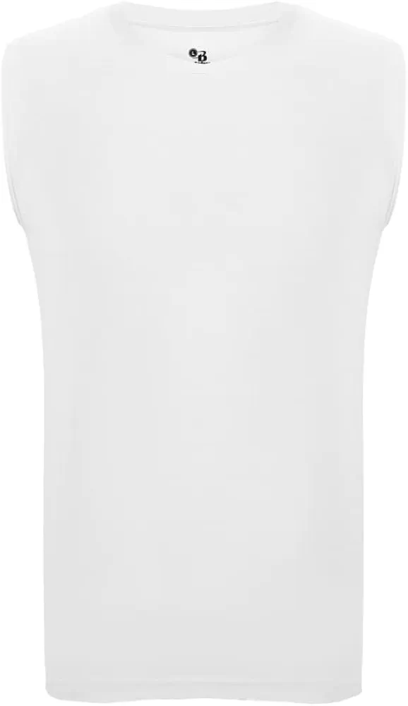 Badger Sports Pro Compression Sleeveless White Small