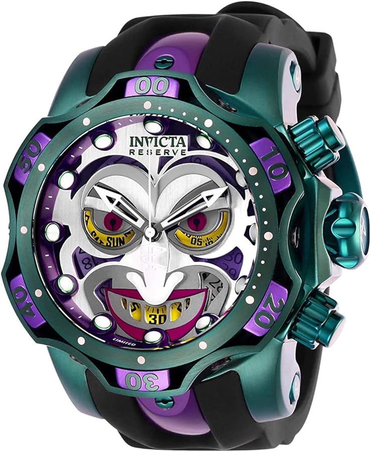 Invicta Men's DC Comics Joker Quartz Watch, Black, 26790