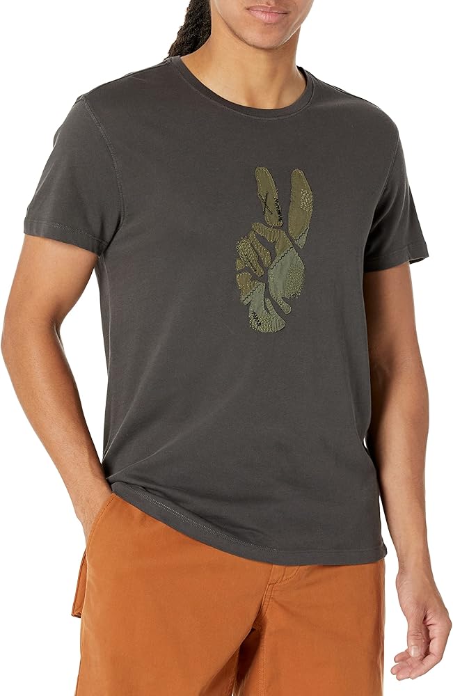 John Varvatos Men's Ss Crew Tee-Broken Peace