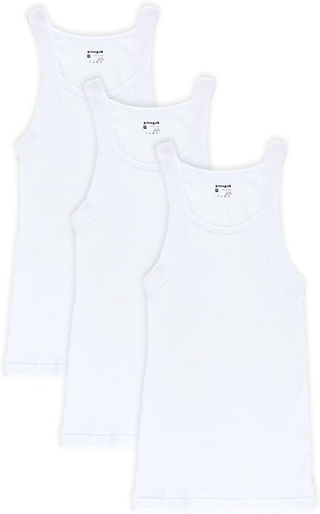 Papi Men's 3-Pack Cotton Square Neck Tank Top