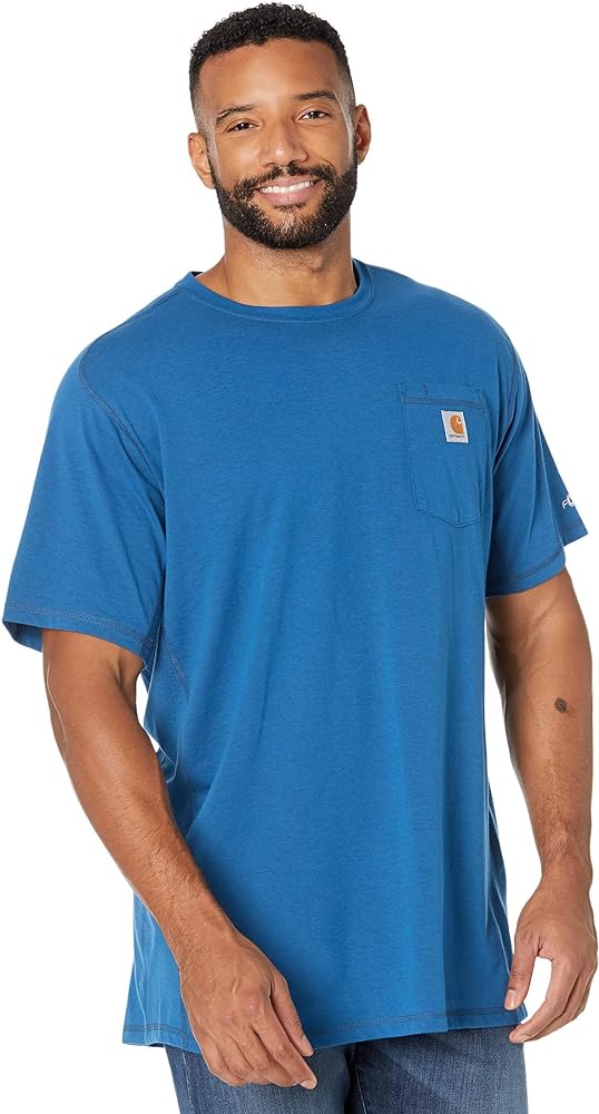 Mens Force Relaxed Fit Midweight ShortSleeve Pocket TShirt