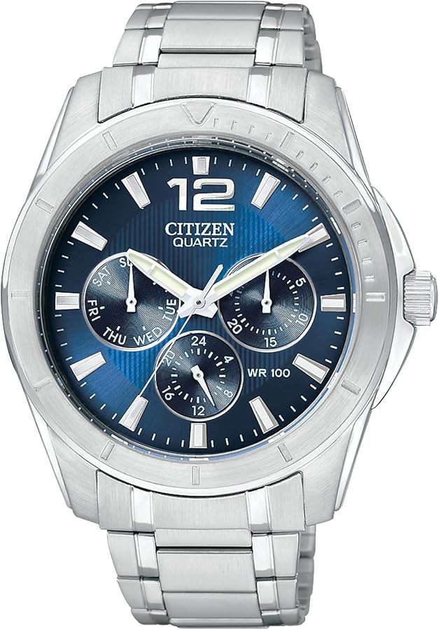 Citizen Quartz Mens Watch, Stainless Steel, Classic, Silver-Tone (Model: AG8300-52L)