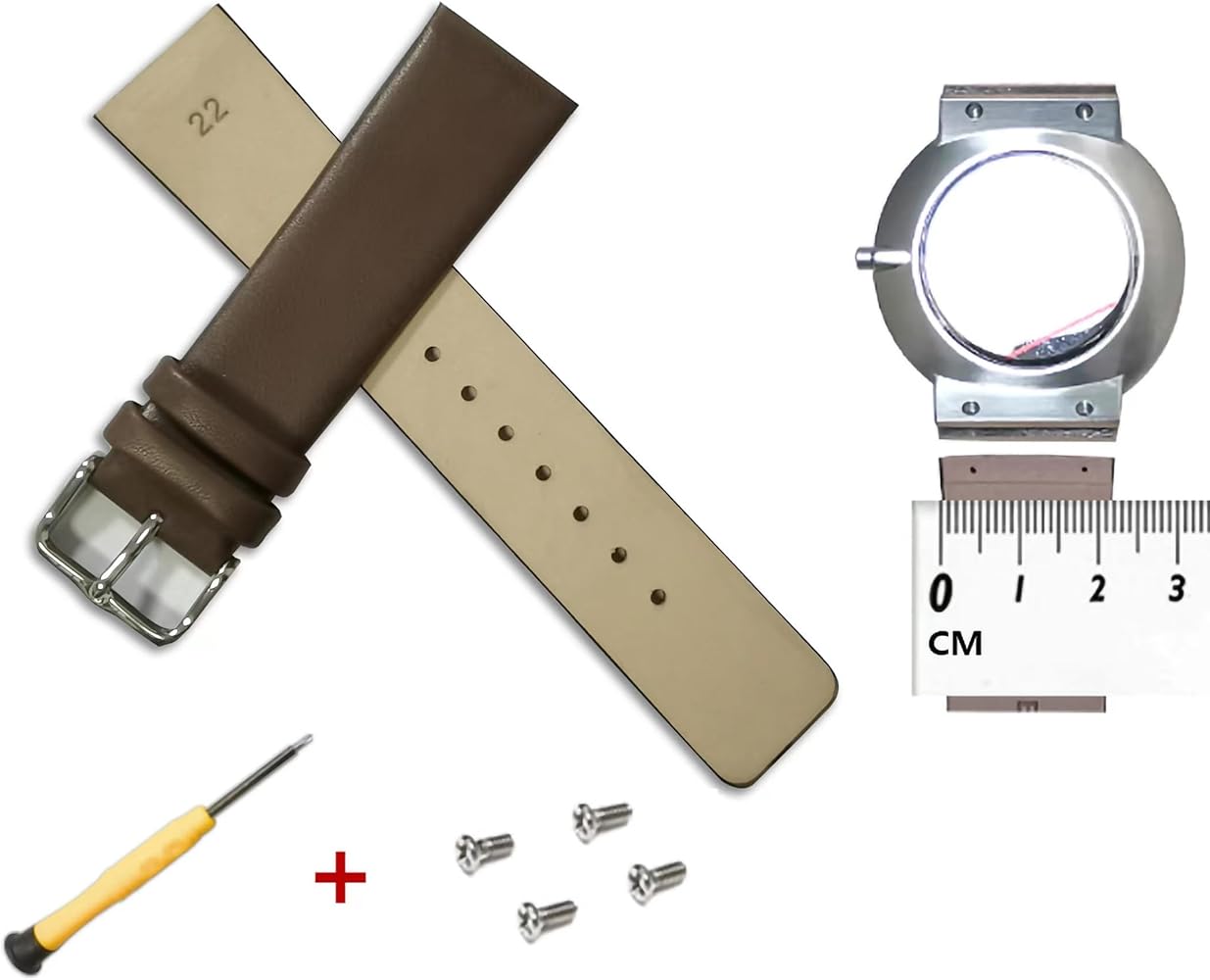 Replacement Leather Watch Band for Skagen Bering Unisex Watches with Screw