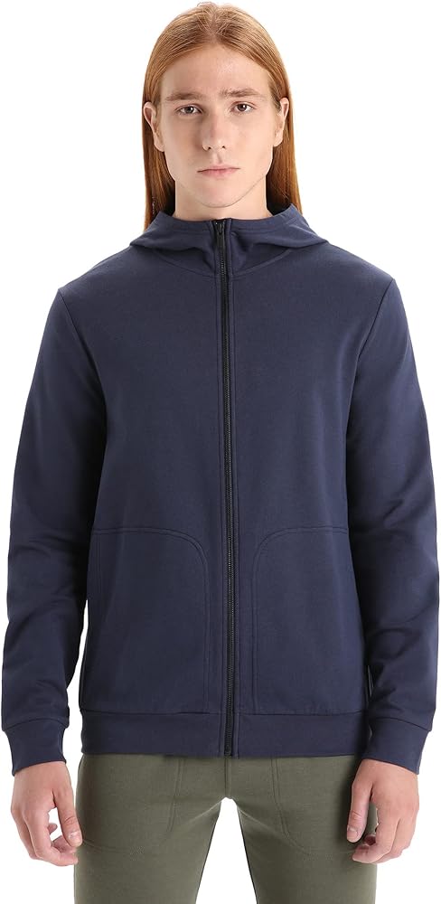 Icebreaker Men's Central Classic Long Sleeve Full-Zip Hoodie Sweatshirt