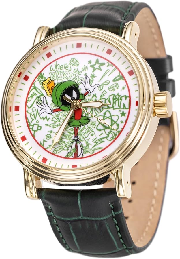 Warner Brothers Looney Tunes Adult Vintage Watch - Classic Bugs Bunny, Daffy Duck, Marvin The Martian, Sylvester, Tweety Analog Quartz Watch