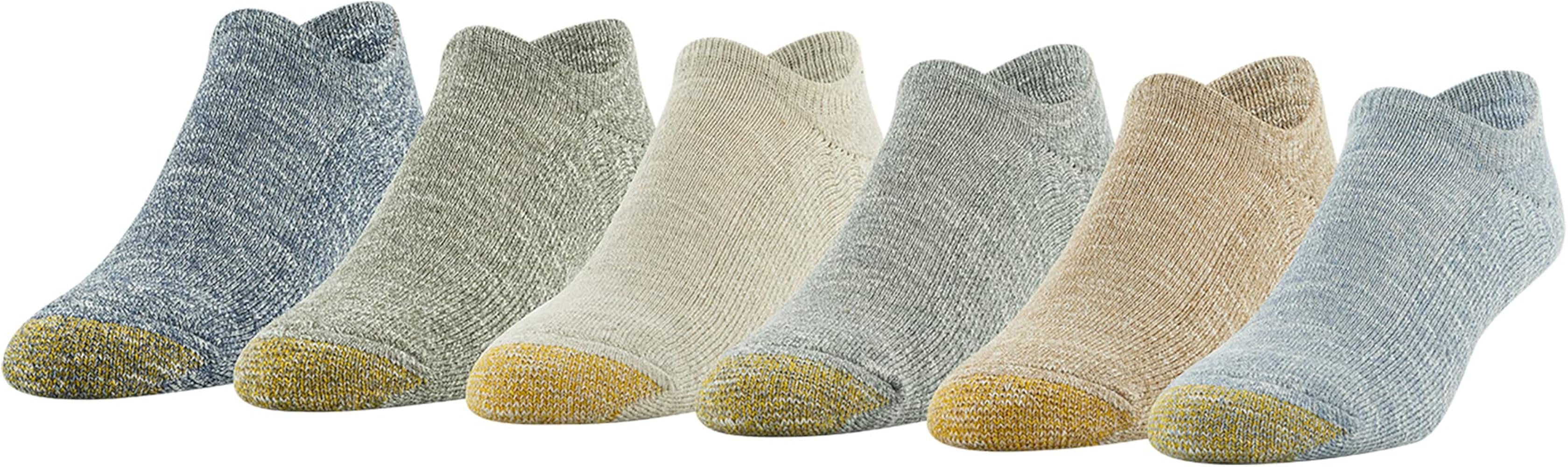 GOLDTOE Men's Davenport Invisible Socks 6 Pack