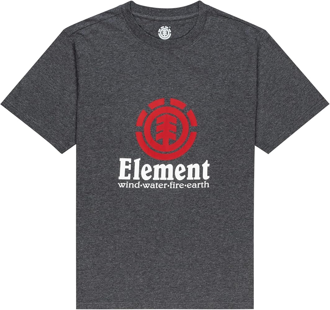 Element Men's Vertical Short Sleeve Tee Shirt, Charcoal Heather, Small