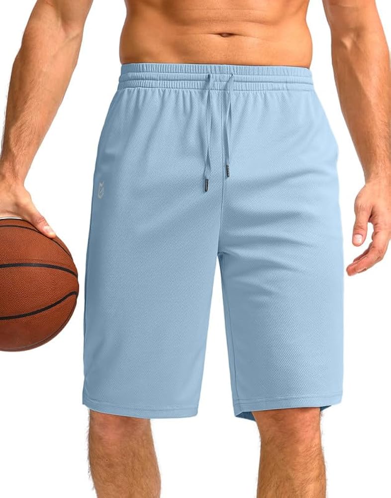 G Gradual Men's Athletic Shorts with Pockets 11" Long Basketball Shorts Lightweight Quick Dry Gym Workout Shorts for Men