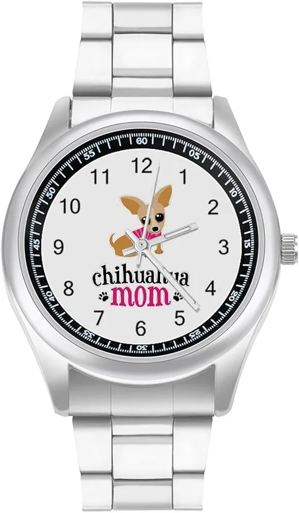 Chihuahua Mom Dogt Fashion Classic Wrist Watches for Men Casual Business Dress Watch Gifts, style