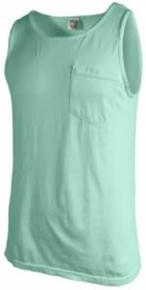 Comfort Colors Men's Adult Pocket Tank Top, Style 9330 (X-Large, Island Reef)