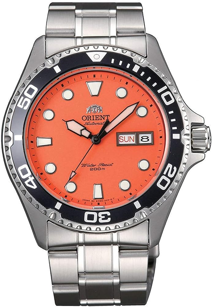 Orient FAA02006M Men's Orange Mako II Stainless Steel 200M Automatic Dive Watch