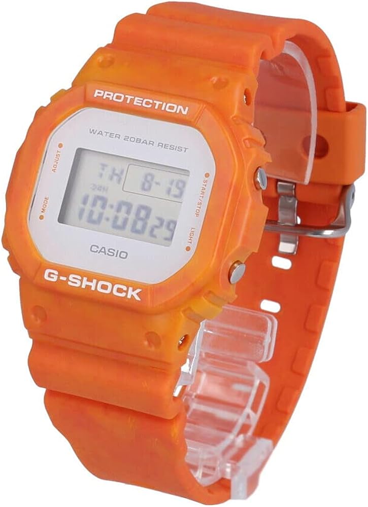 Casio G-Shock DW-5600WS-4 G-Shock Watch, Men's, Waterproof, Digital, Orange, Military, Modern