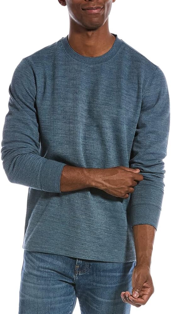 Vince Men's Mouline Stripe L/S Crew