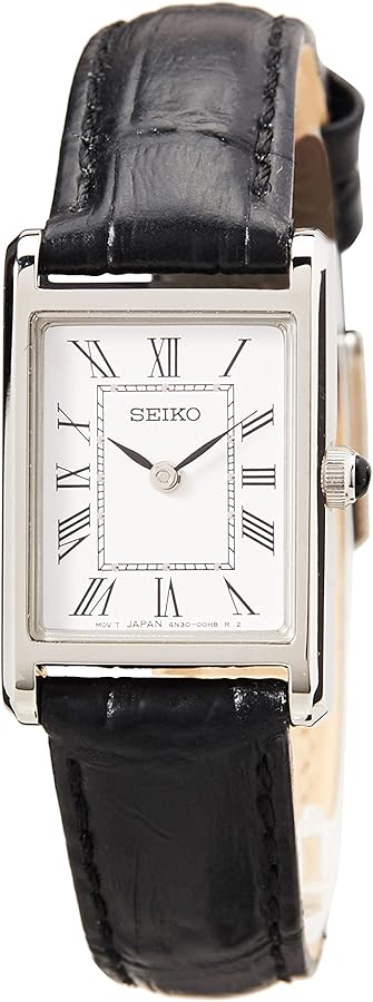 Seiko Women's Quartz Watch Stainless Steel with Leather Strap