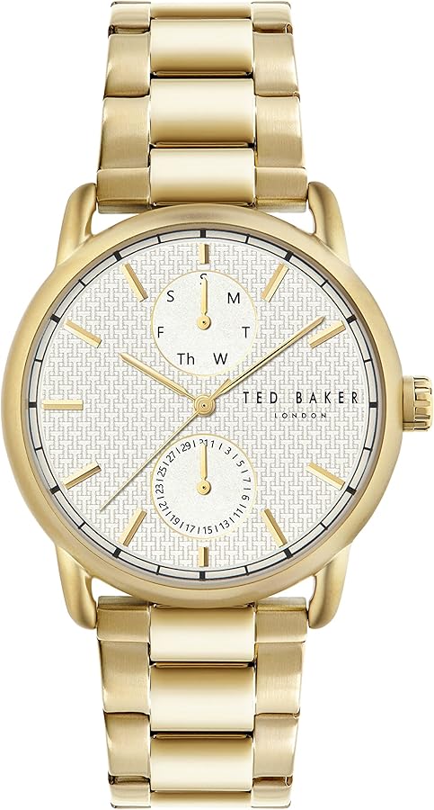 Ted Baker Gents Stainless Steel Yellow Gold Bracelet Watch(Model: BKPOLS3059I)