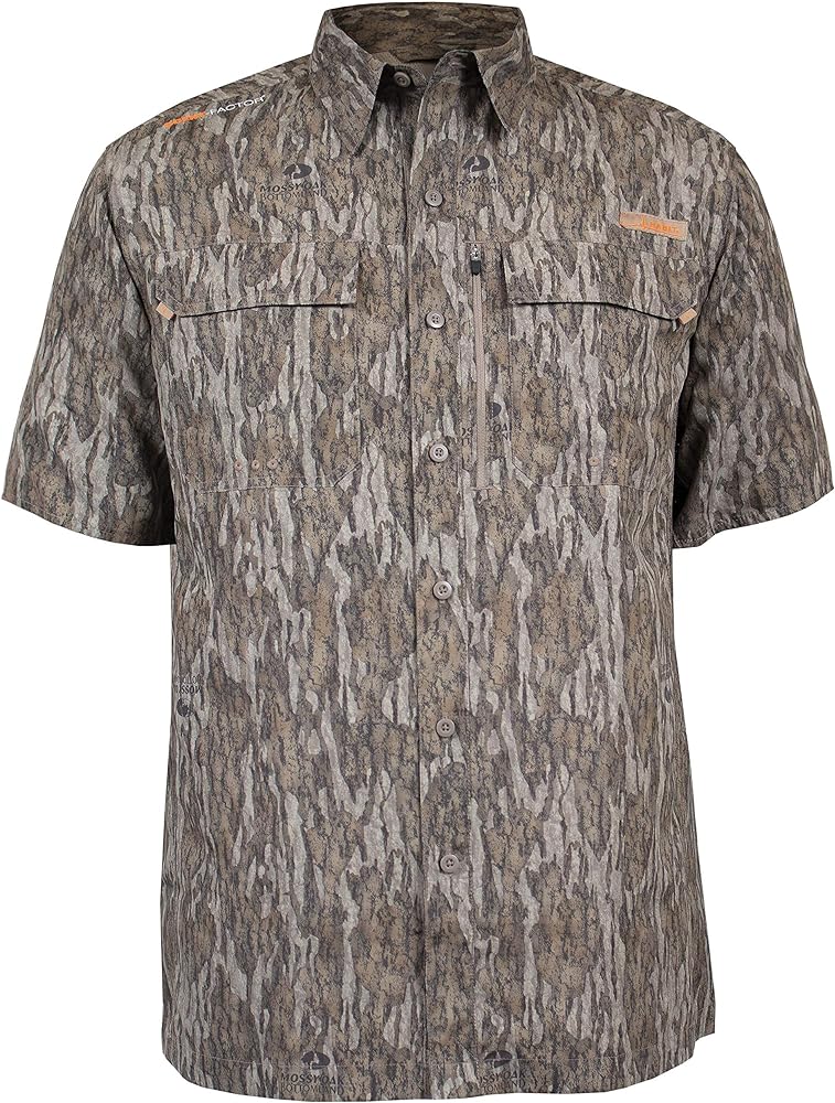 HABIT Men's Hatcher Pass Short Sleeve Camo Guide Shirt