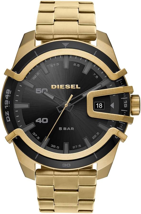 Diesel Caged Men's Watch with Stainless Steel Bracelet or Genuine Leather Band