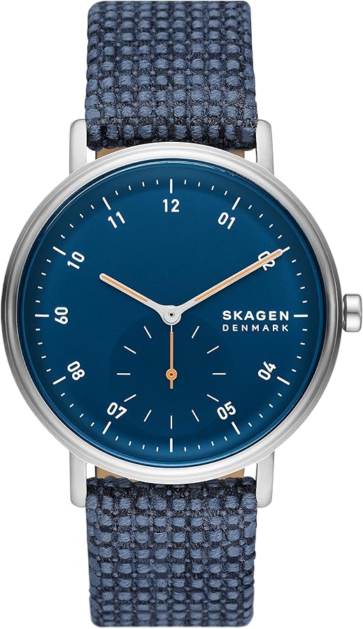 Skagen Kuppel or Riis Minimalist Men's Watch with Stainless Steel Mesh or Leather Band