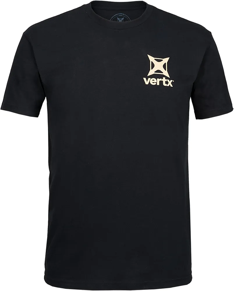 Vertx Tri-Mountain Shield Graphic Tee for Men, Tactical T-Shirts, Short Sleeve, Premium Cotton Blend Clothing