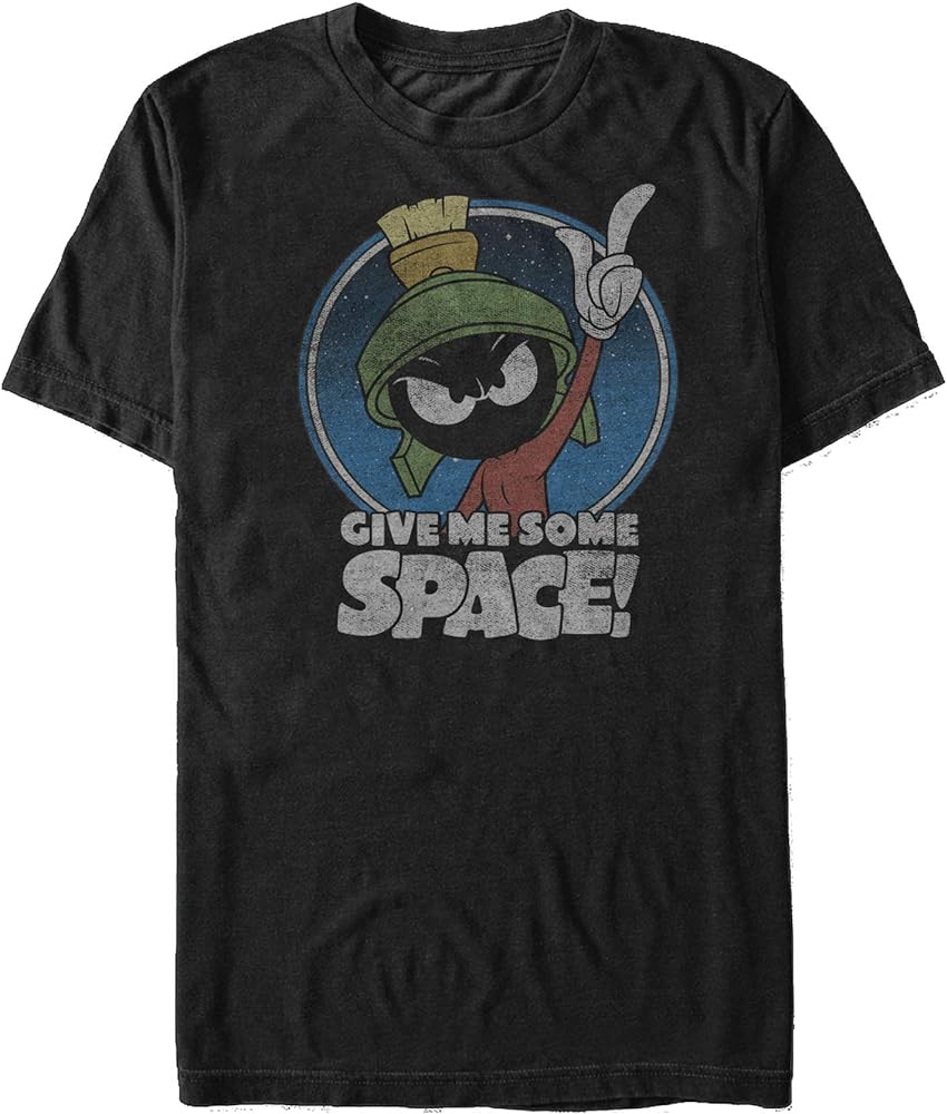 Looney Tunes Men's Marvin The Martian Give Me Some Space Basic Solid Tee