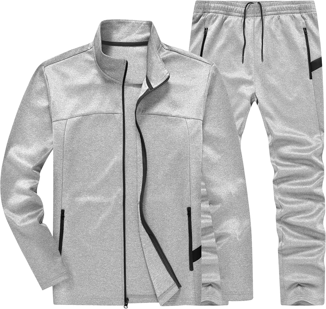 Men's Track suits 2 Piece Sweatsuits Set for Men Jogging suits sets Sports Full Zip Athletic Sweat Suit for Men