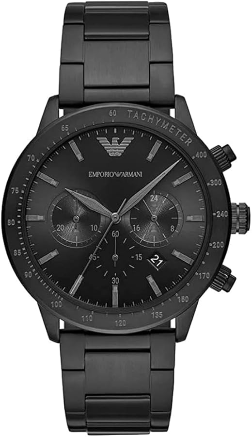 Emporio Armani Men's Chronograph Black Stainless Steel Watch (Model: AR11242)