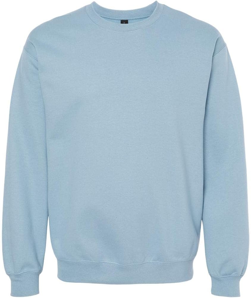 Gildan Mens Softstyle Crewneck Sweatshirt, L, Stone Blue