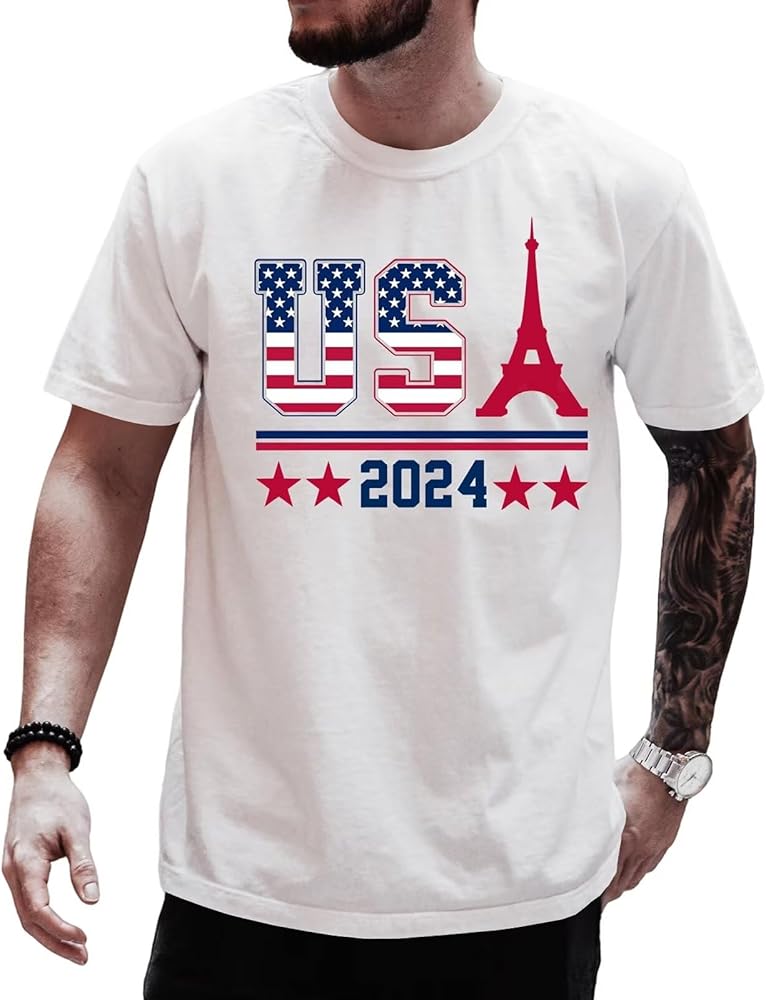 Olympics T-Shirt 2024 France Olympics Games Shirt Olympic USA Apparel Men Olympics Games Shirts