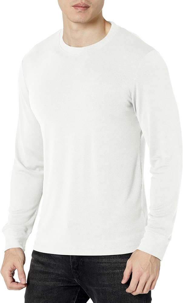 Theory Men's Essential Tee Long Sleeve in Anemone Milano