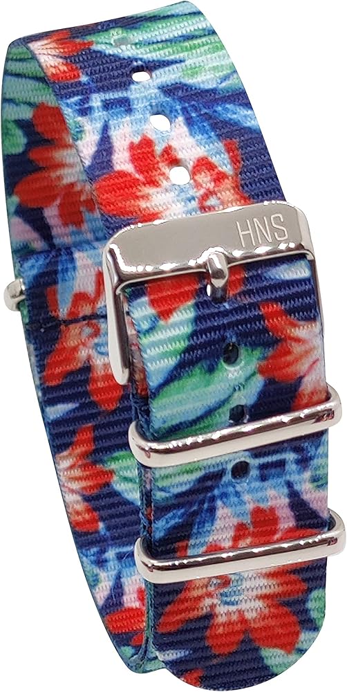 HNS Watch Bands - Choice of Pattern & Width (18mm, 20mm) - Ballistic Print Fashion Nylon Straps