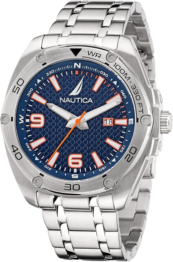 Nautica Men's Tin Can Bay Stainless Steel Bracelet Watch (Model: NAPTCF203)