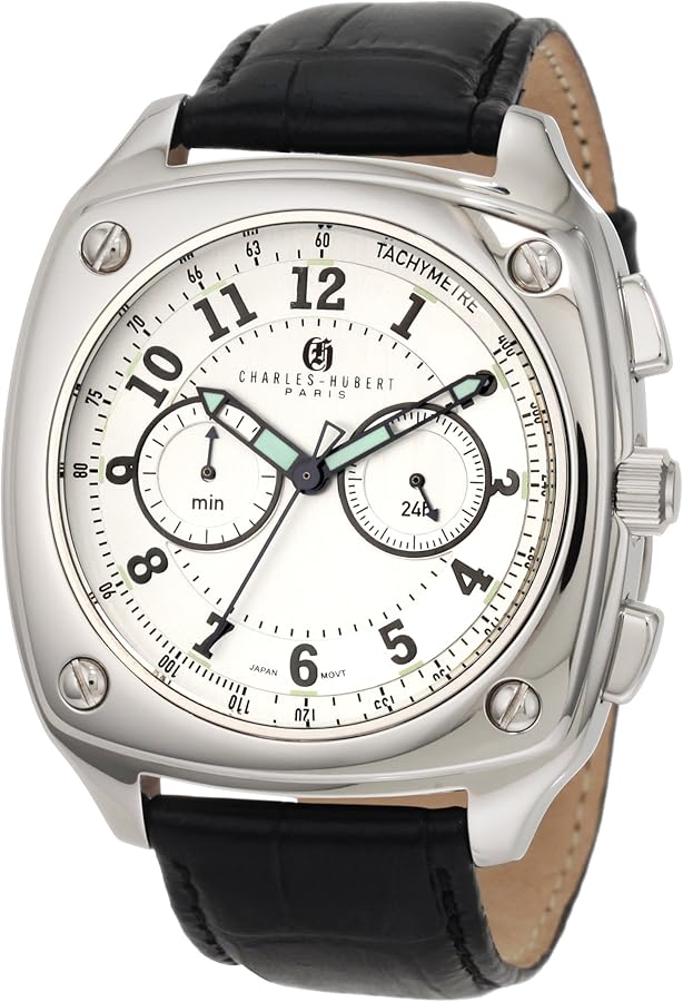 Charles-Hubert, Paris Men's 3856 Premium Collection Stainless Steel Chronograph Watch