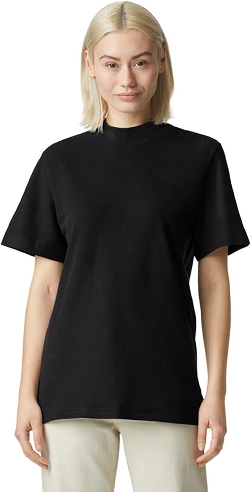 American Apparel Unisex Pique Mockneck T-Shirt, Style G1PQ