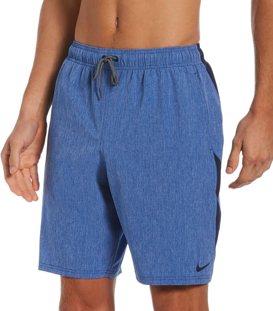 Nike Mens 9" Contend Volley Shorts (as1, Alpha, l, Regular, Regular, Heather Royal/Navy)