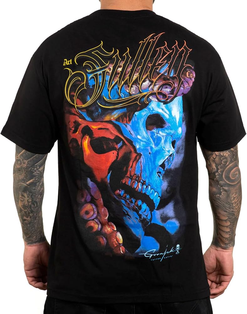 Sullen Men's Sullen Govajek Tattoo Lifestyle Graphic Art Fishing Standard Soft Short Sleeve Tee