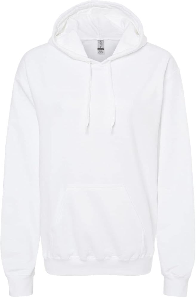 Gildan Mens Softstyle Hooded Sweatshirt, L, White