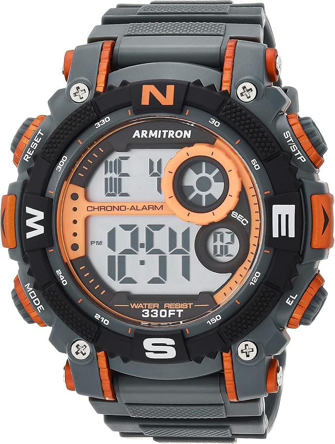 Armitron Sport Men's Digital Chronograph Resin Strap Watch, 40/8284