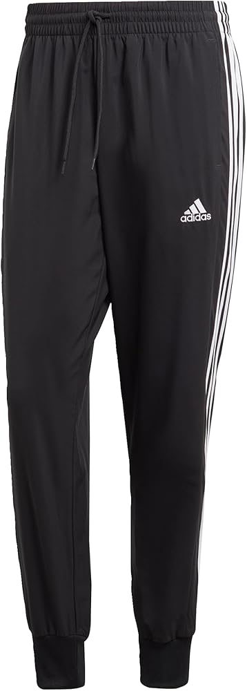 adidas Men's Aeroready Essentials Tapered Cuff Woven 3-Stripes Pants