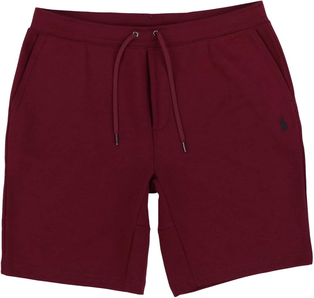 POLO RALPH LAUREN Men's Double Knit Athletic Shorts (Burgundy, L)