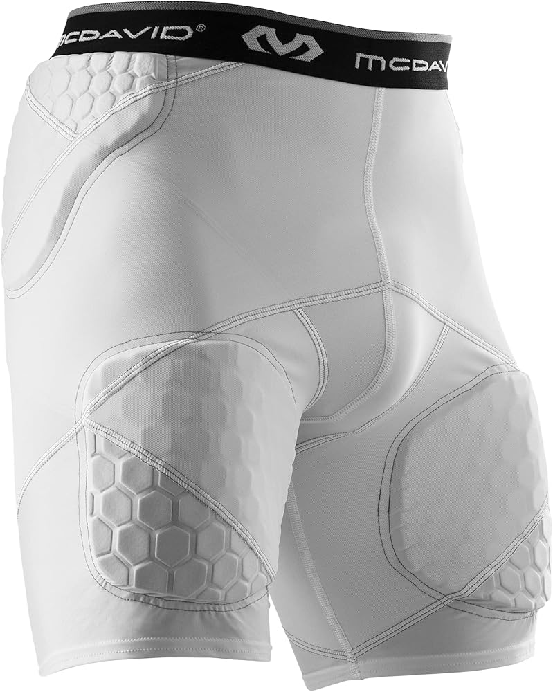 McDavid Compression Padded Girdle Shorts. Pads on HIPS, Thighs and Tailbone. Football, Lacrosse, Basketball and More.