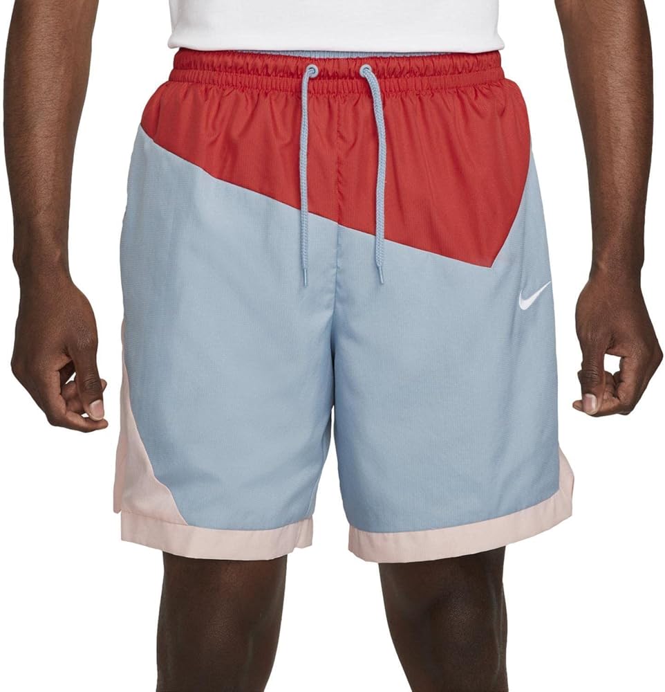 Nike DNA Men's Dri-FIT 8" Woven Basketball Shorts (XX-Large, Track Red/Boarder Blue/Atmosphere/White)