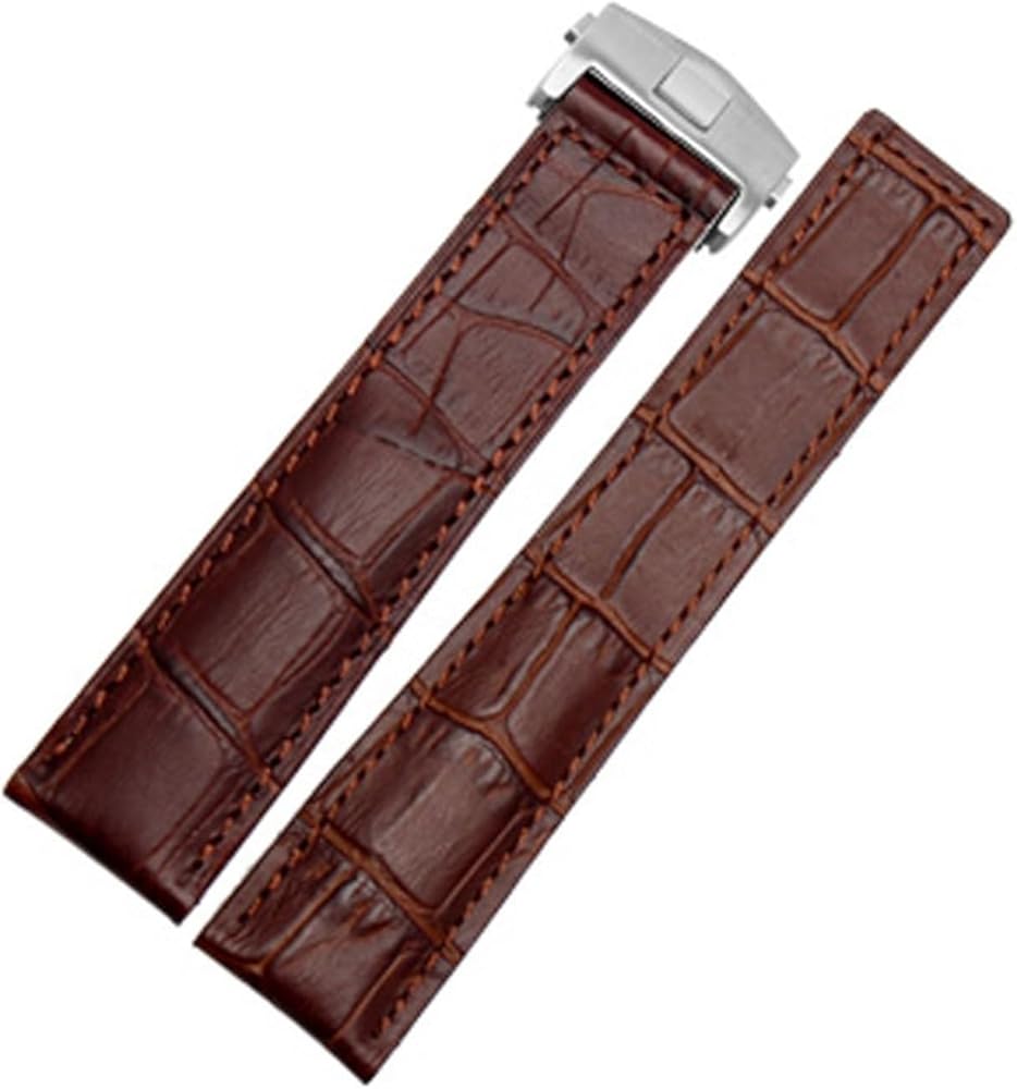 Genuine Leather Bracelet 19mm 20mm 22m For Tag Heuer Watchband Men Wristwatches Band Accessories Fold Buckle Leather Watch Strap