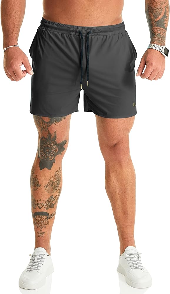 Ouber Men's Light Athletic Short Workout Quick Dry Shorts for Running Swimming Gym Training Shorts