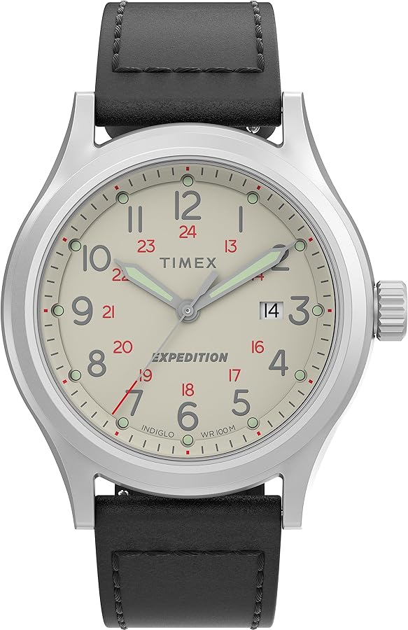 Timex Men's Expedition North Sierra 40mm Watch - Black Strap Green Dial Silver-Tone Case