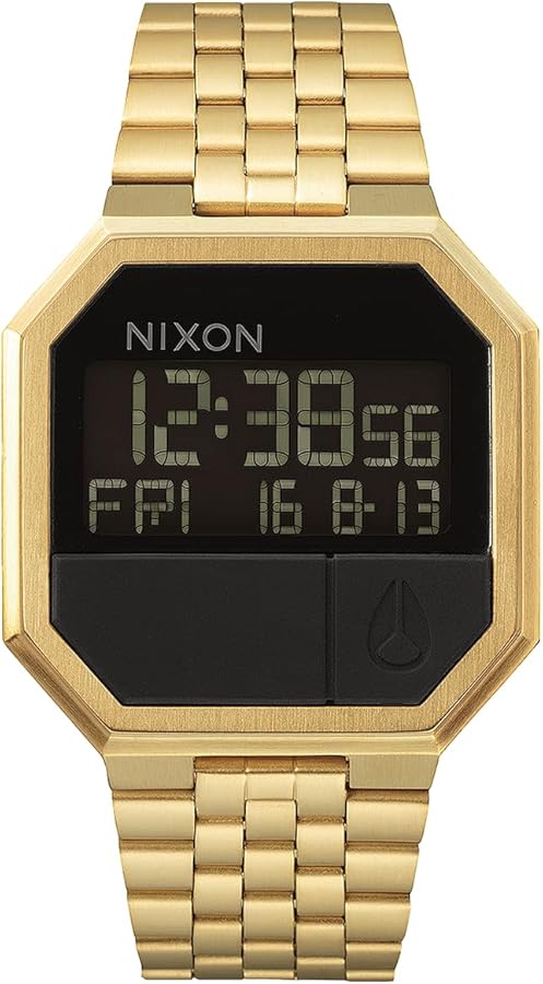 Nixon Re-Run A158. 100m Water Resistant Men’s Digital Watch (38.5mm Digital Watch Face. 13-18mm Stainless Steel Band)