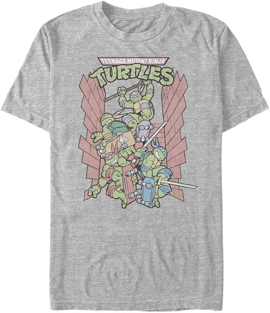 Nickelodeon Big & Tall Teenage Mutant Ninja Turtles 90s TMNT Men's Tops Short Sleeve Tee Shirt