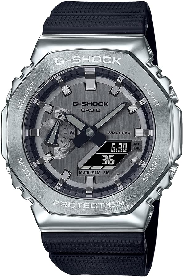 Casio GM-2100-1AJF G-Shock Men's Watch, Metal Cover, Black